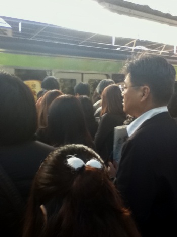 Crowded Japan Train
